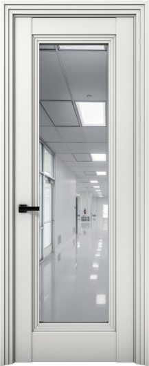 Межкомнатная дверь с экошпоном Aurum Doors Кобальт Co 38 Милк Зеркало — фото 1