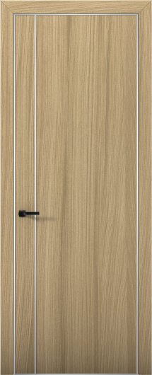 Межкомнатная дверь с экошпоном Aurum Doors Плутоний Pu 10 Дуб Светлый Анодированная кромка Al — фото 1
