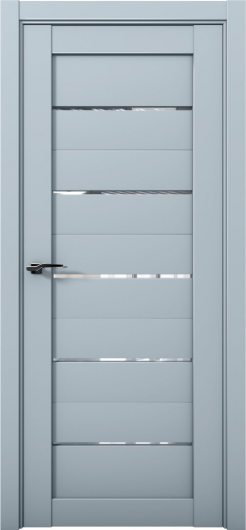 Межкомнатная дверь с экошпоном Aurum Doors Кобальт Co 1 Deep Blue Прозрачное стекло — фото 1