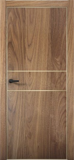 Межкомнатная дверь с экошпоном Aurum Doors Плутоний Pu 3 Орех Пекан Gold Edition — фото 1
