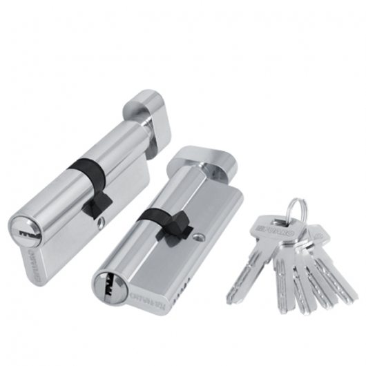 Цилиндровый механизм (200 ZM/100) 2000ZMKnob100(50+10+40) CP хром 5Key с вертушкой — фото 1