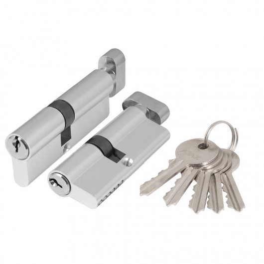 Цилиндровый механизм (AZ102/100) AZ1002Knob100 (40+10+50) CP хром  — фото 1