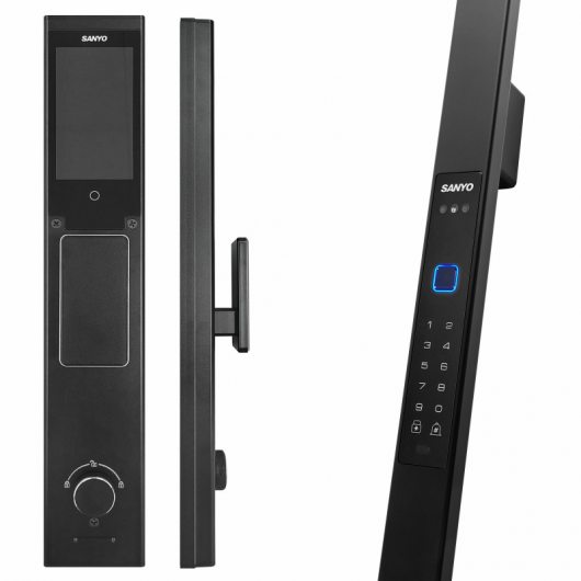 Электронный замок Sanyo D505 UsmartGo DM85 с WiFi, с распознаванием лиц,ручка-скоба 1800 мм, черный  — фото 1