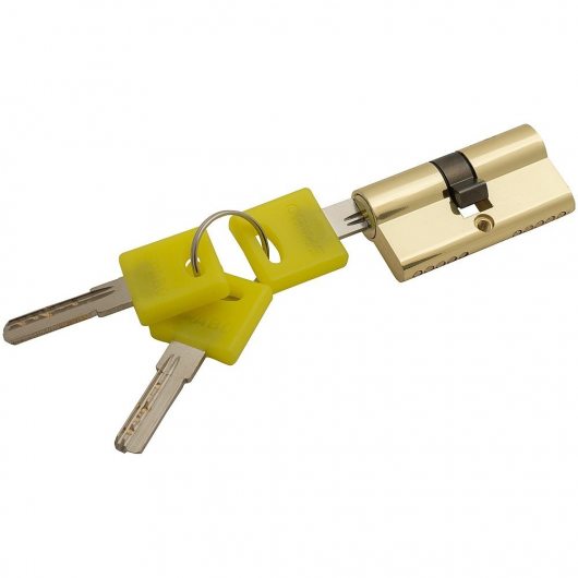 Цилиндр симметричный ключ/ключ Браво ZK-60-30/30 G Золото — фото 1