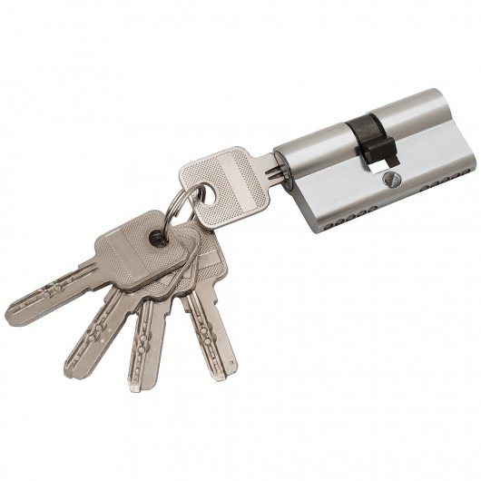 Цилиндр симметричный ключ/ключ Браво 60-30/30 PC Хром — фото 1