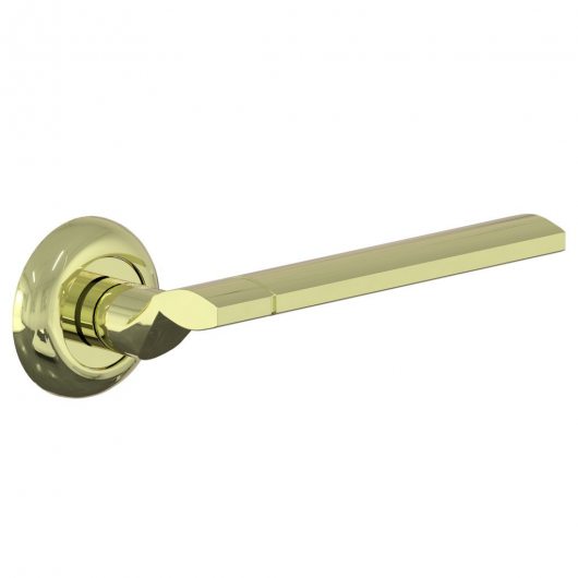 Ручка дверная на круглой розетке Браво A-492 G Золото — фото 1