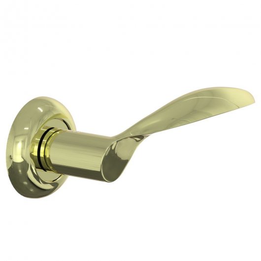 Ручка дверная на круглой розетке Браво A-420 g золото — фото 1