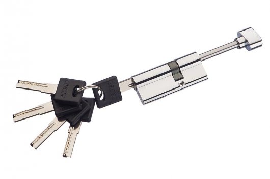 Цилиндр Ключ-фиксатор со штоком Groff AFS-75 (45*30) C Хром — фото 1