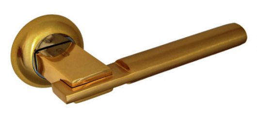Раздельная дверная ручка Palidore A-94 матовое золото/золото — фото 1