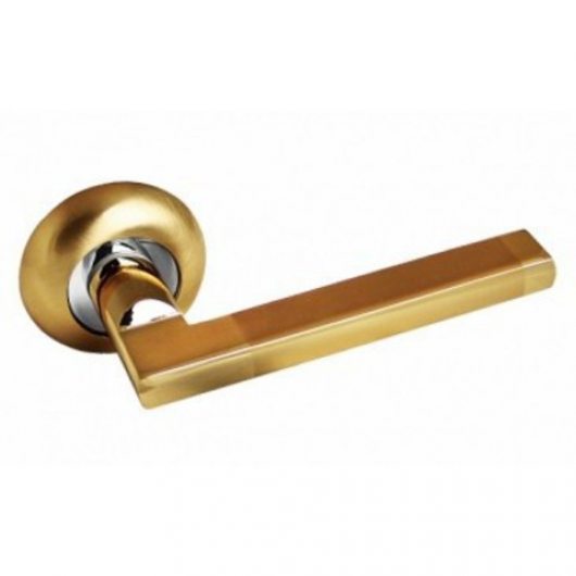 Раздельная дверная ручка Palidore А-40 матовое золото/золото — фото 1