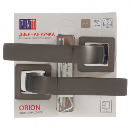 Ручка раздельная PUNTO ORION QR/HD GR/CP-23 графит/хром — фото 1