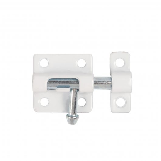 Шпингалет мебельный металлический SPD40х30 WH белый — фото 1