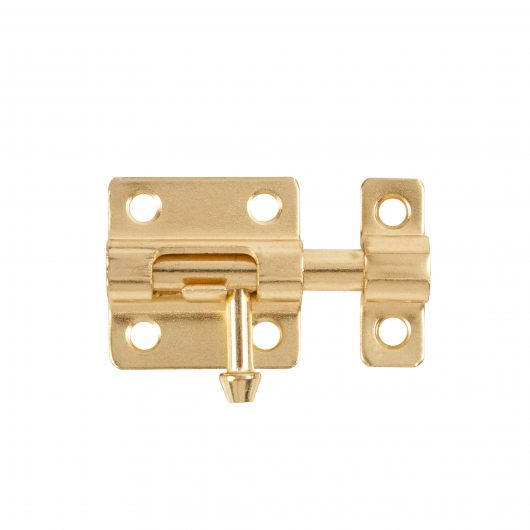 Шпингалет мебельный металлический SPD40х30 GP золото — фото 1