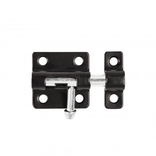 Шпингалет мебельный металлический SPD40х30 BL черный — фото 1