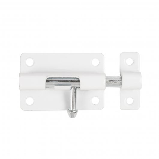 Шпингалет мебельный металлический SPD60х30 WH белый — фото 1