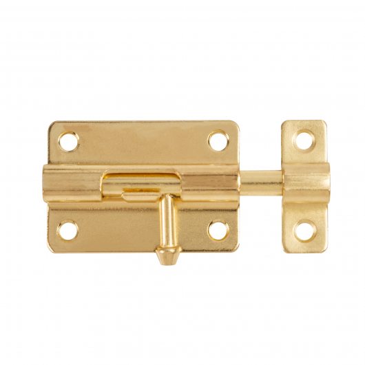 Шпингалет мебельный металлический SPD60х30 GP золото — фото 1