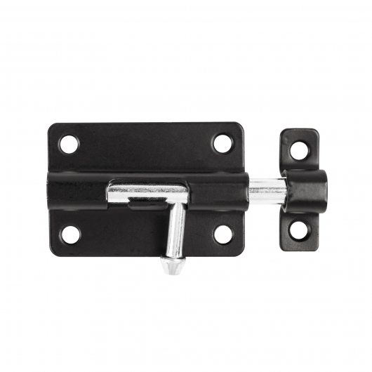 Шпингалет мебельный металлический SPD60х30 BL черный — фото 1