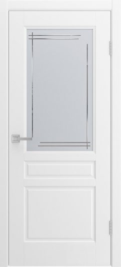 Межкомнатная эмалированная дверь Liga Arte Belle белая остекленная — фото 1