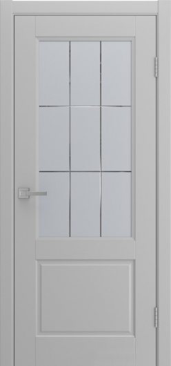 Межкомнатная эмалированная дверь Liga Arte Tesoro светло-серый остекленная — фото 1