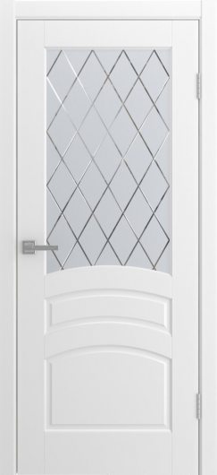 Межкомнатная эмалированная дверь Liga Arte Venezia белая остекленная — фото 1