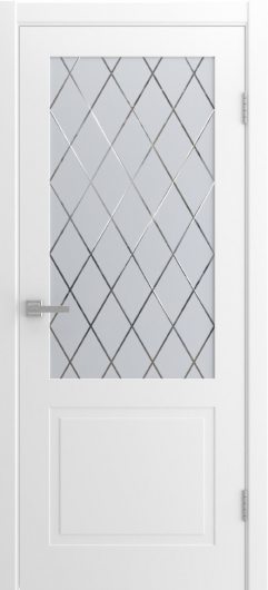 Межкомнатная эмалированная дверь Liga Arte Verona белая остекленная — фото 1