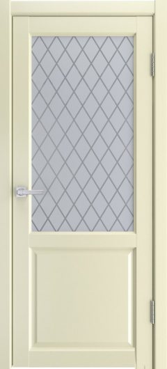 Межкомнатная эмалитовая дверь Liga Silver жемчуг остекленная — фото 1