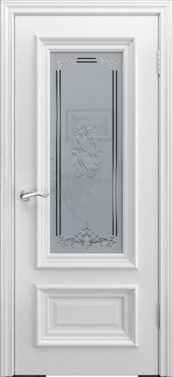 Межкомнатная эмалированная дверь Luxor b-1 Белая эмаль остекленная — фото 1