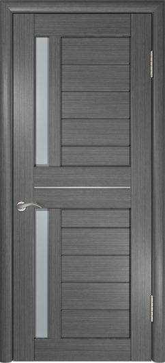 Межкомнатная дверь с эко шпоном Luxor ЛУ-27 Серый остекленная — фото 1