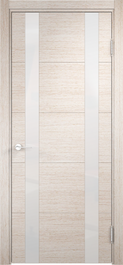 Межкомнатная дверь с эко шпоном Casaporte Турин 06 Дуб бежевый вералинга остекленная — фото 1