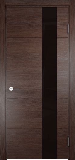 Межкомнатная дверь с эко шпоном Casaporte Турин 13 Дуб графит вералинга остекленная — фото 1
