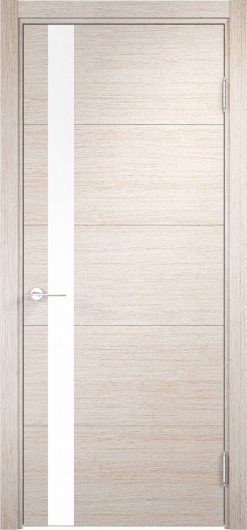 Межкомнатная дверь с эко шпоном Casaporte Турин 03 Дуб бежевый вералинга остекленная — фото 1