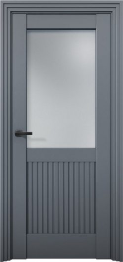 Межкомнатная дверь с экошпоном Aurum Doors Никель Ni 3 Антрацит Сатинат — фото 1