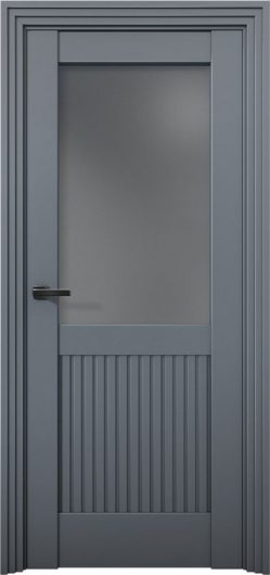 Межкомнатная дверь с экошпоном Aurum Doors Никель Ni 3 Антрацит Графит — фото 1