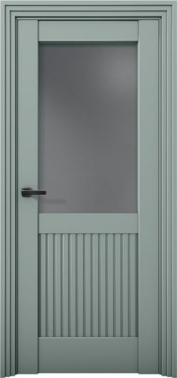 Межкомнатная дверь с экошпоном Aurum Doors Никель Ni 3 Deep Green Графит — фото 1
