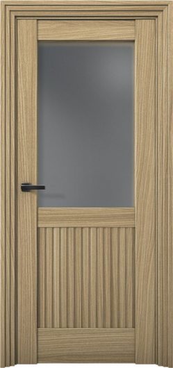 Межкомнатная дверь с экошпоном Aurum Doors Никель Ni 3 Дуб Светлый Графит — фото 1