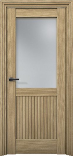 Межкомнатная дверь с экошпоном Aurum Doors Никель Ni 3 Дуб Светлый Сатинат — фото 1