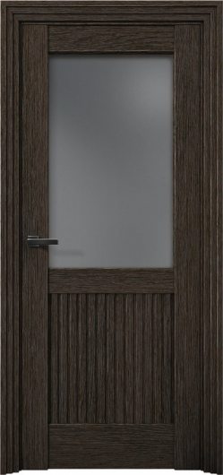 Межкомнатная дверь с экошпоном Aurum Doors Никель Ni 3 Дуб Темный Графит — фото 1
