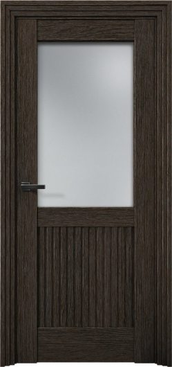 Межкомнатная дверь с экошпоном Aurum Doors Никель Ni 3 Дуб Темный Сатинат — фото 1