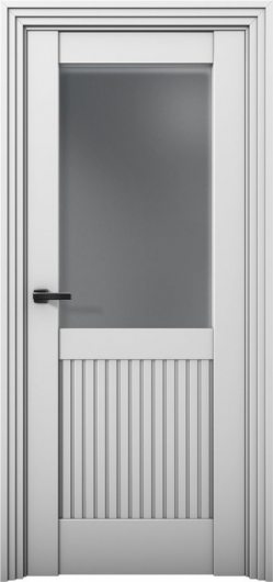 Межкомнатная дверь с экошпоном Aurum Doors Никель Ni 3 Манхэттен Графит — фото 1