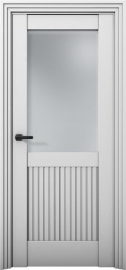 Межкомнатная дверь с экошпоном Aurum Doors Никель Ni 3 Манхэттен Сатинат — фото 1