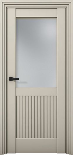 Межкомнатная дверь с экошпоном Aurum Doors Никель Ni 3 Силк грей Сатинат — фото 1