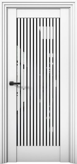 Межкомнатная дверь с экошпоном Aurum Doors Никель Ni 4 Аляска Сатинат — фото 1