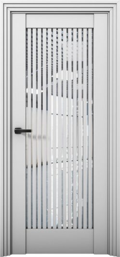 Межкомнатная дверь с экошпоном Aurum Doors Никель Ni 4 Аляска Зеркало — фото 1