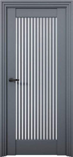 Межкомнатная дверь с экошпоном Aurum Doors Никель Ni 4 Антрацит Графит — фото 1