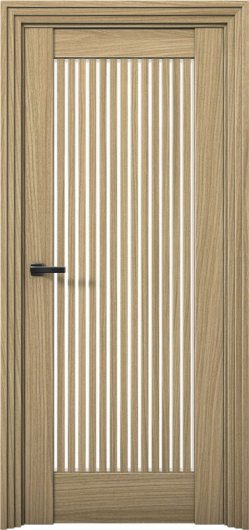Межкомнатная дверь с экошпоном Aurum Doors Никель Ni 4 Дуб Светлый Графит — фото 1