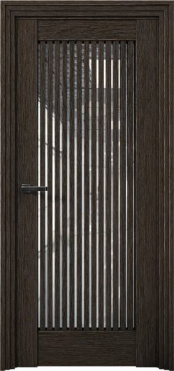 Межкомнатная дверь с экошпоном Aurum Doors Никель Ni 4 Дуб Темный Белый лакобель — фото 1