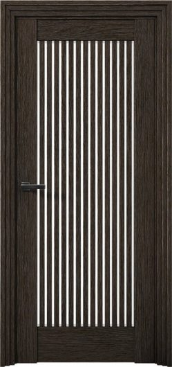 Межкомнатная дверь с экошпоном Aurum Doors Никель Ni 4 Дуб Темный Графит — фото 1