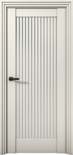 Межкомнатная дверь с экошпоном Aurum Doors Никель Ni 4 Магнолия Прозрачное зеркало — фото 1