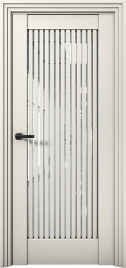 Межкомнатная дверь с экошпоном Aurum Doors Никель Ni 4 Магнолия Сатинат — фото 1