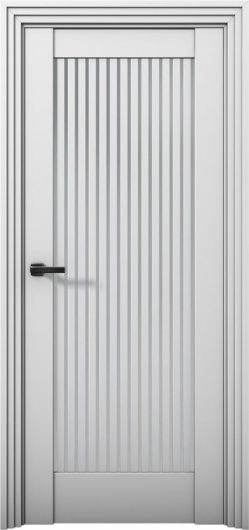 Межкомнатная дверь с экошпоном Aurum Doors Никель Ni 4 Манхэттен Прозрачное зеркало — фото 1